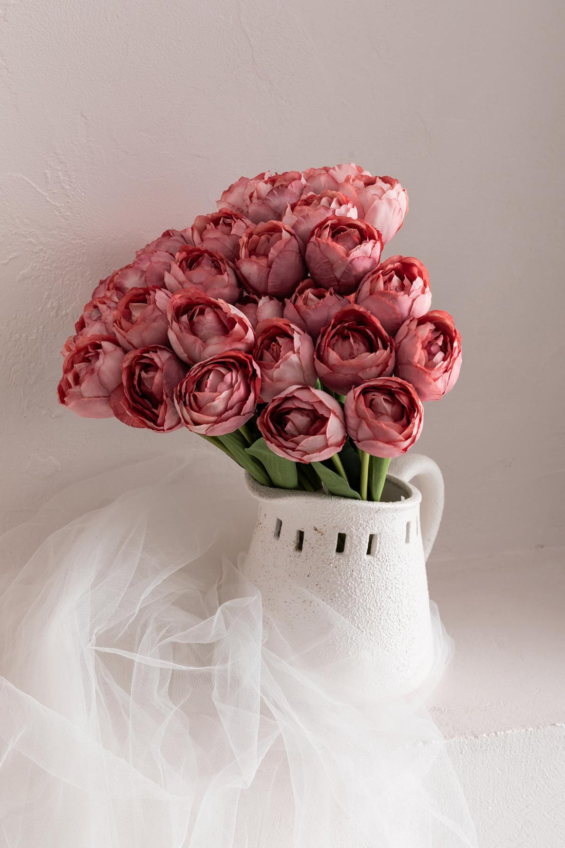 Yapay Gelin Eli Demeti 35 Cm 8 Dal Pembe