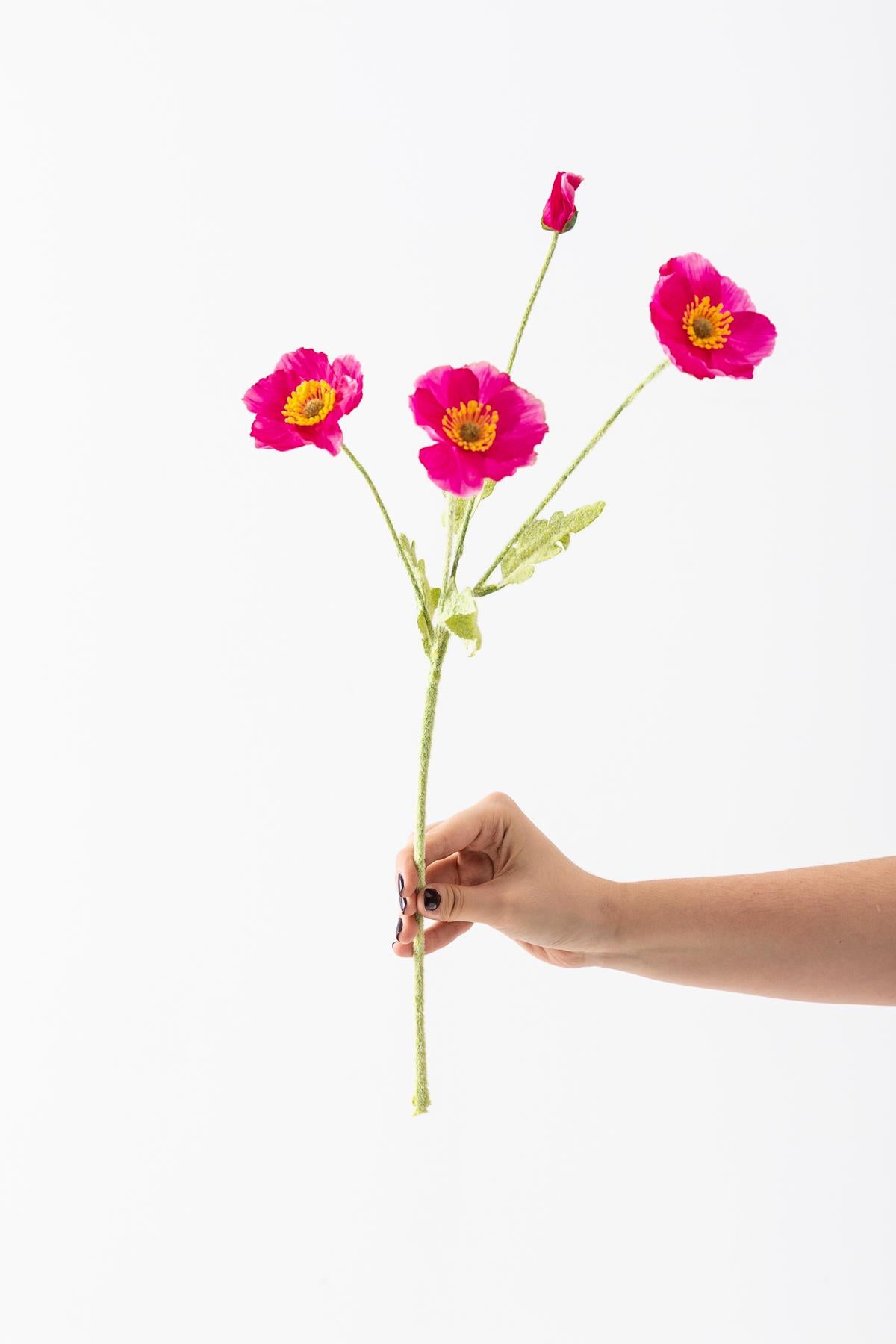 Yapay Gelincik Çiçeği 60 Cm Tek Dal