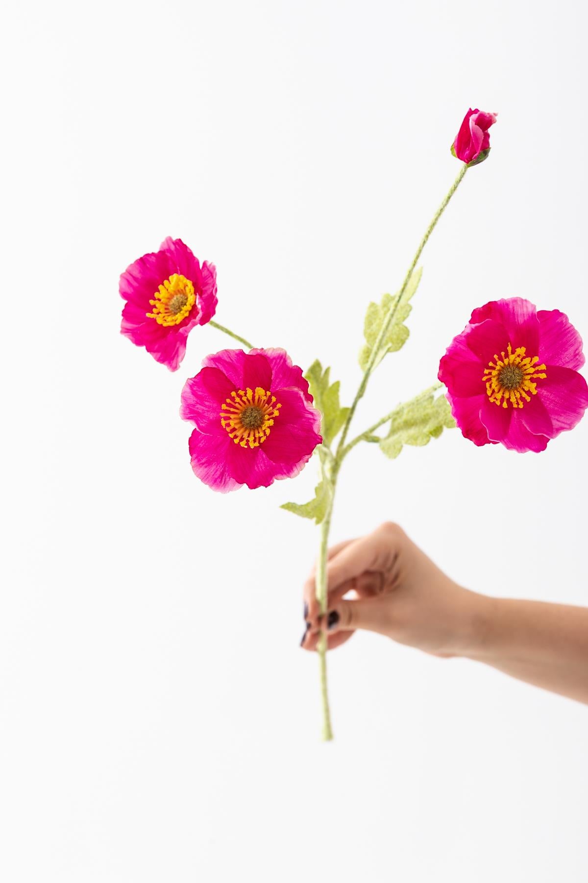 Yapay Gelincik Çiçeği 60 Cm Tek Dal