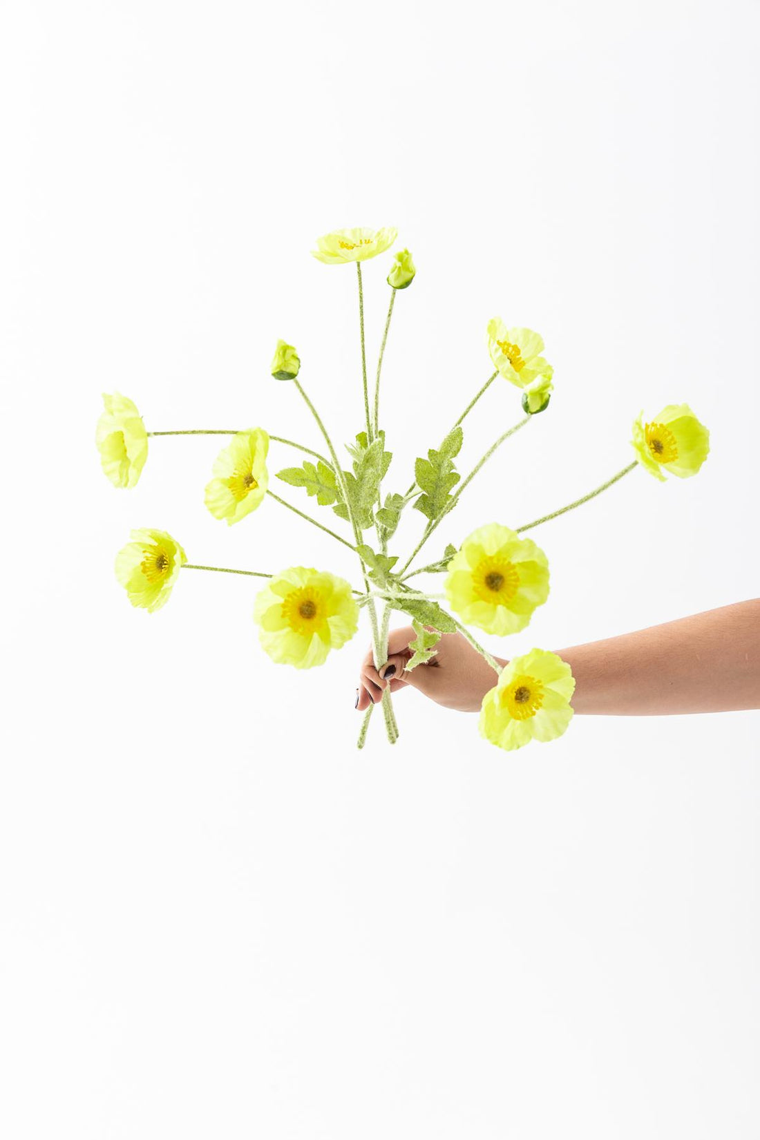 Yapay Gelincik Çiçeği 60 Cm Tek Dal Açık Sarı