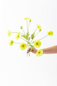 Yapay Gelincik Çiçeği 60 Cm Tek Dal Açık Sarı