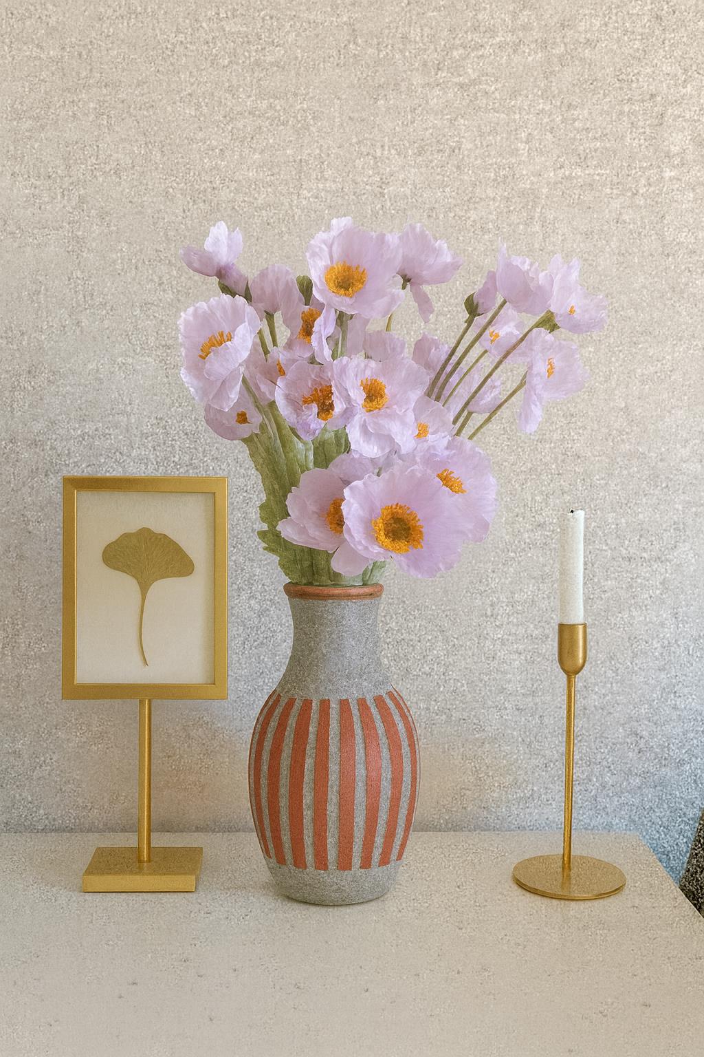 Yapay Gelincik Çiçeği 60 Cm Tek Dal Lila