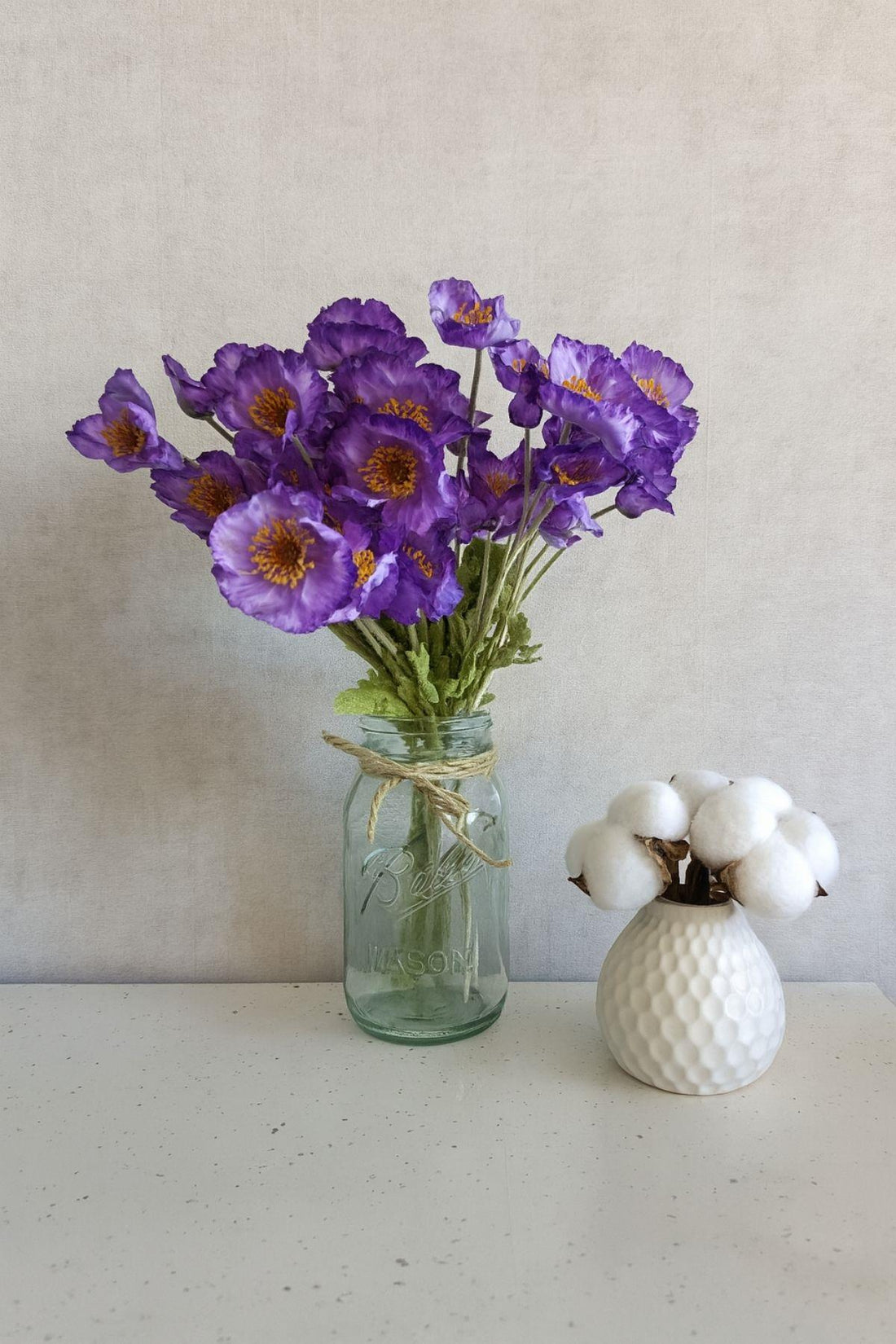 Yapay Gelincik Çiçeği 60 Cm Tek Dal Mor