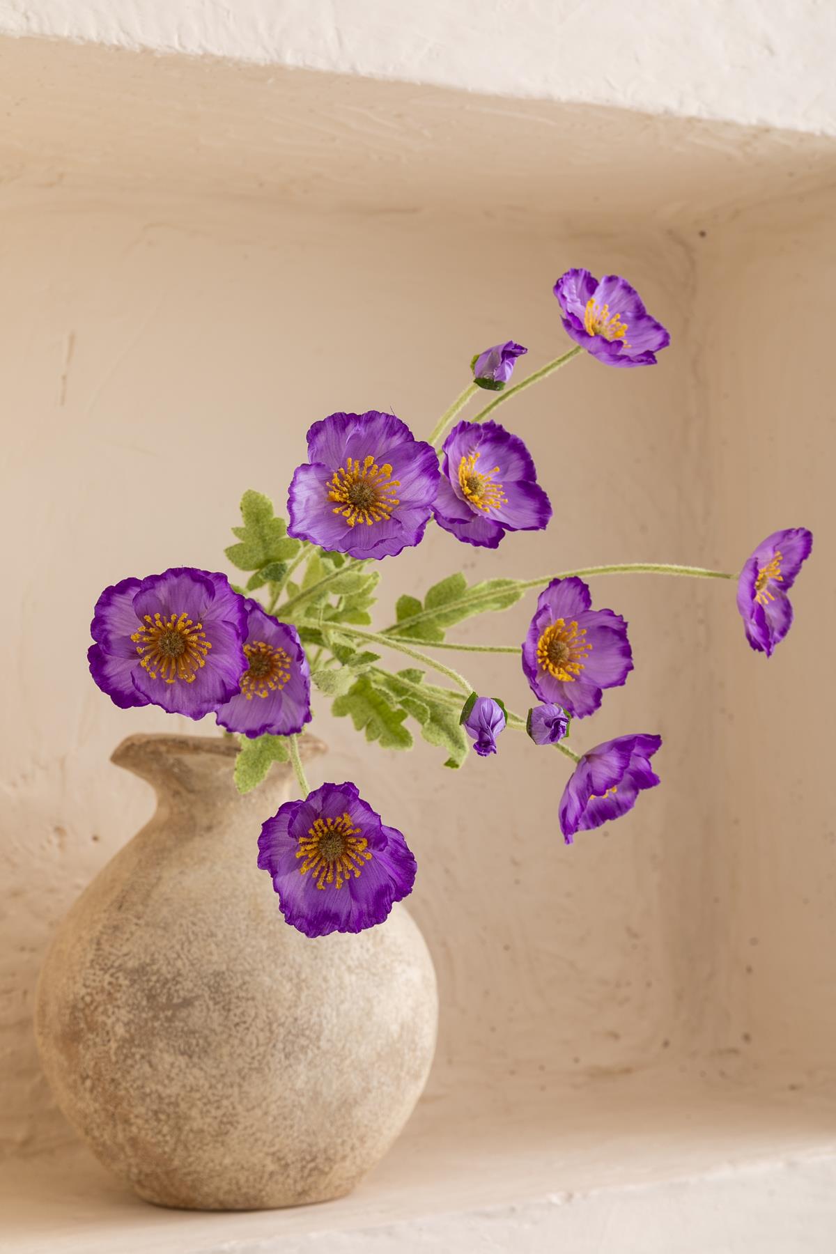 Yapay Gelincik Çiçeği 60 Cm Tek Dal Mor