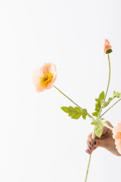 Yapay Gelincik Çiçeği 60 Cm Tek Dal Somon