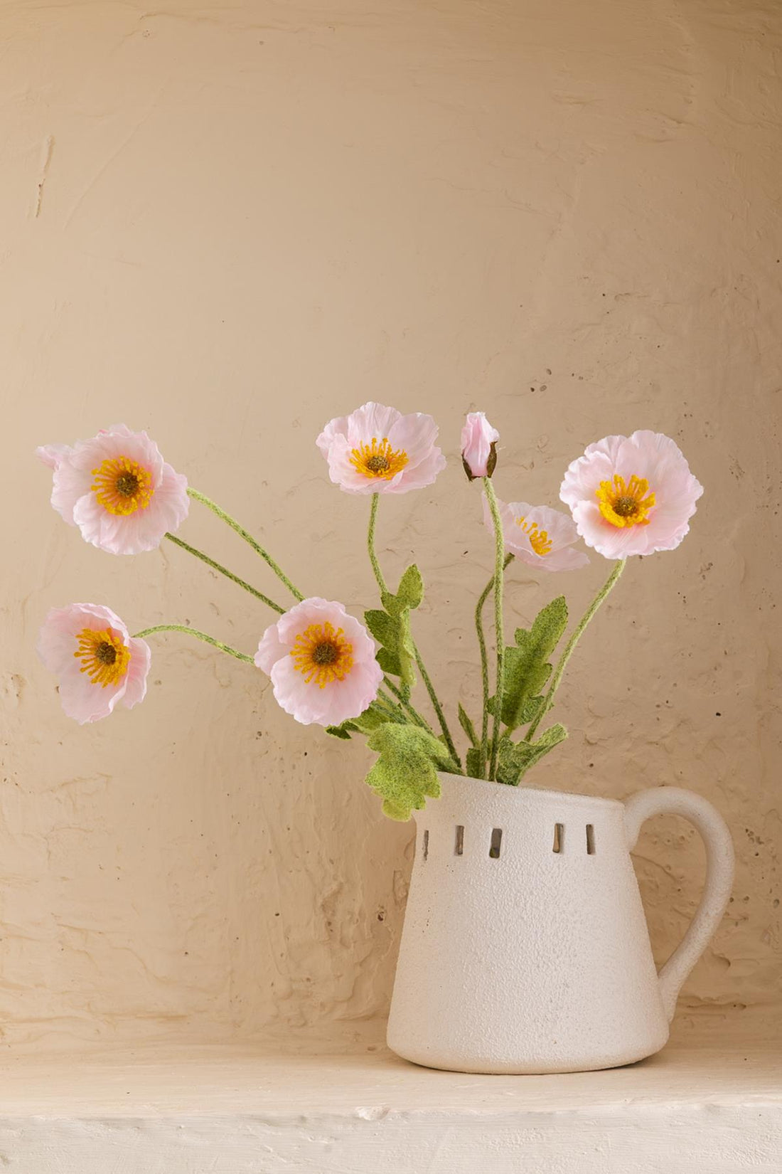 Yapay Gelincik Çiçeği 60 Cm Tek Dal Toz Pembe