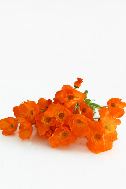 Yapay Gelincik Çiçeği 60 Cm Tek Dal Turuncu