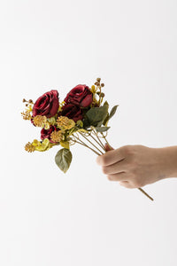 Yapay Gül Demeti 30 Cm 6 Dal Kırmızı