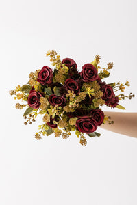 Yapay Gül Demeti 30 Cm 6 Dal Kırmızı