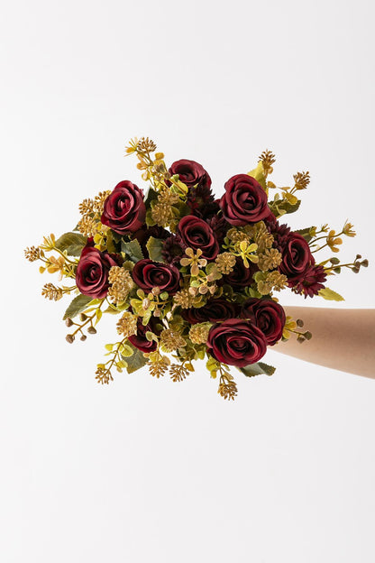 Yapay Gül Demeti 30 Cm 6 Dal Kırmızı