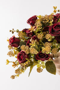 Yapay Gül Demeti 30 Cm 6 Dal Kırmızı