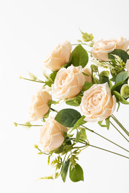 Yapay Gül Demeti 9 Dallı Açık Somon