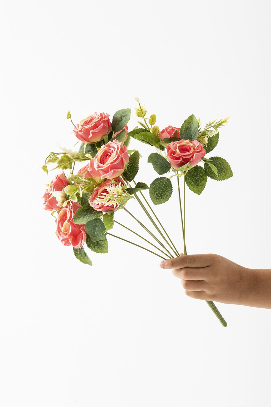 Yapay Gül Demeti 9 Dallı Koyu Pembe