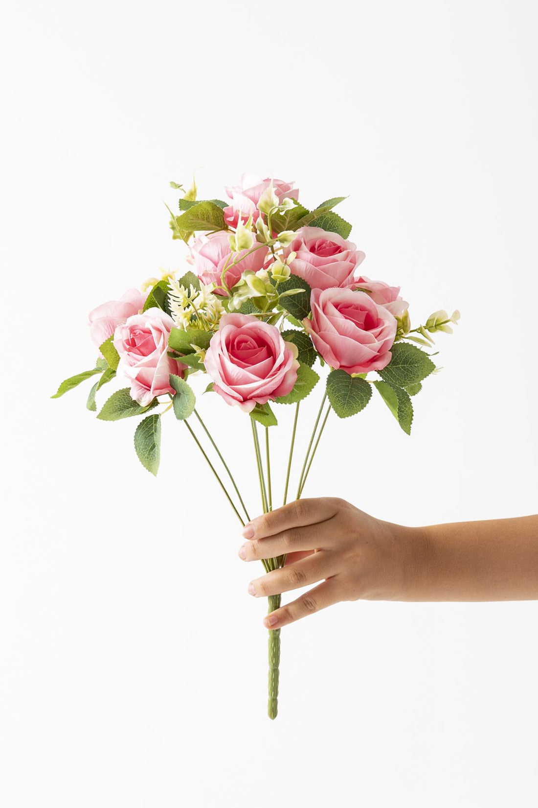 Yapay Gül Demeti 9 Dallı Pembe