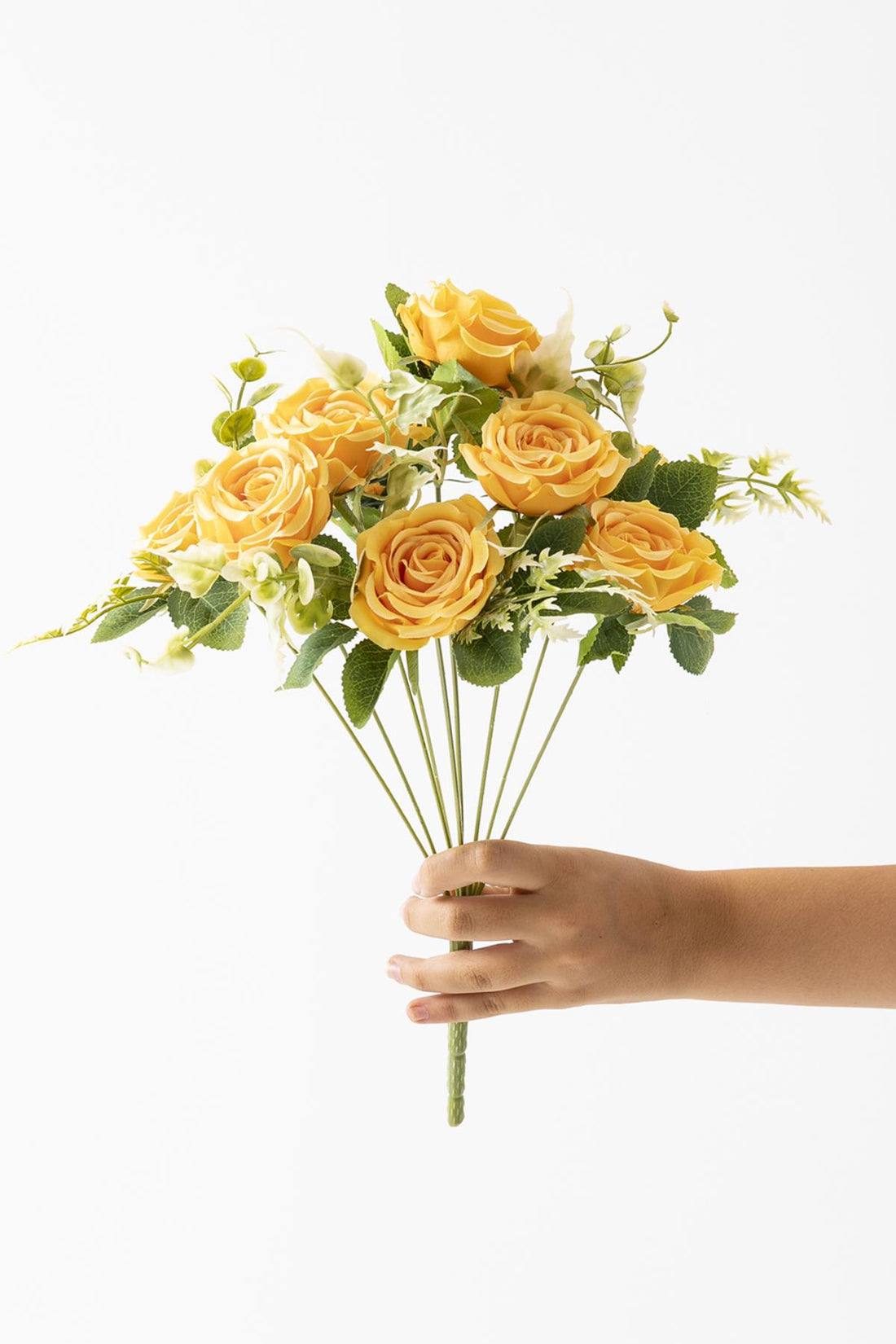 Yapay Gül Demeti 9 Dallı Sarı