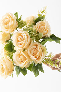 Yapay Gül Demeti 9 Dallı Somon