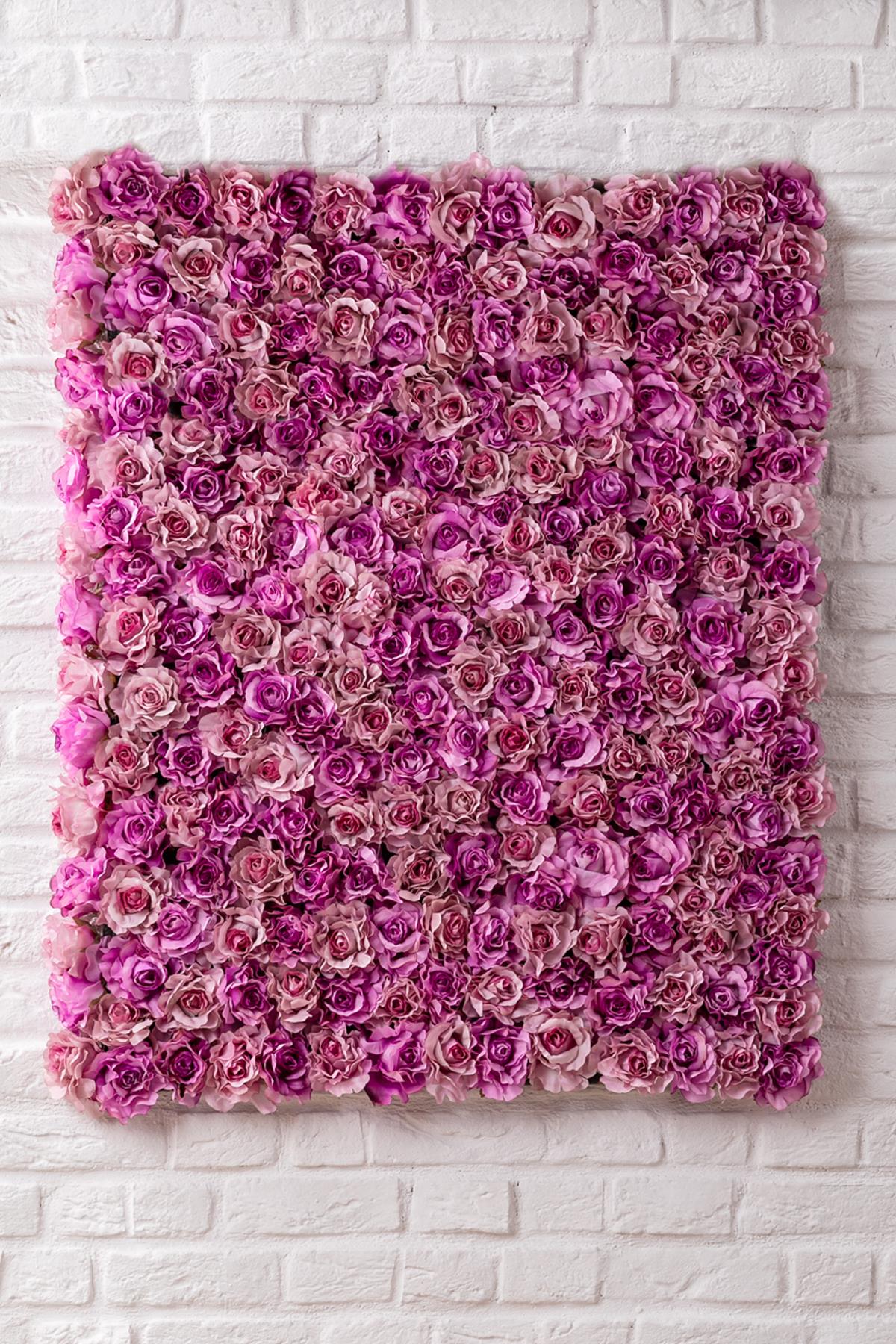 Yapay Gül Duvarı 100x100