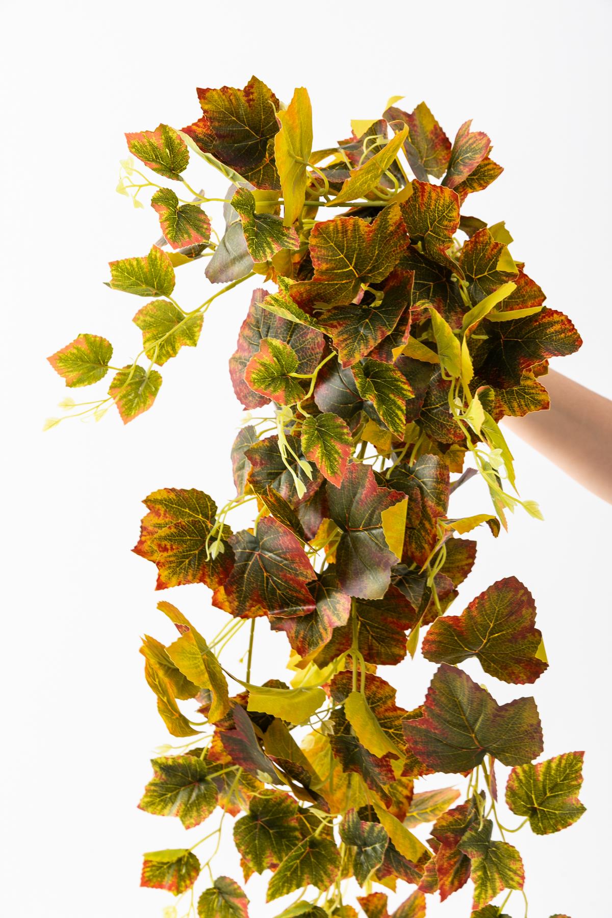 Yapay Hedera Sarmaşık 100 Cm 9 Dal Turuncu