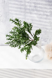 Yapay Ihlamur Demeti Koyu Yeşil 35 Cm 5 Dal(Uv)