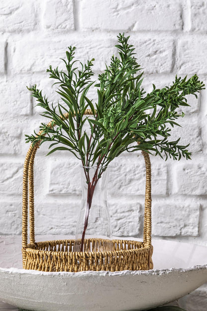 Yapay Ihlamur Demeti Yeşil 35 Cm 5 Dal(Uv)