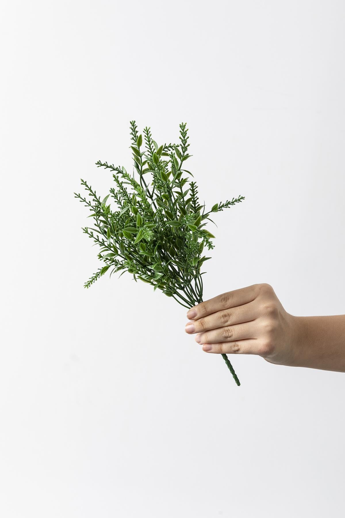 Yapay Ihlamur Demeti Yeşil 35 Cm 5 Dal(Uv)