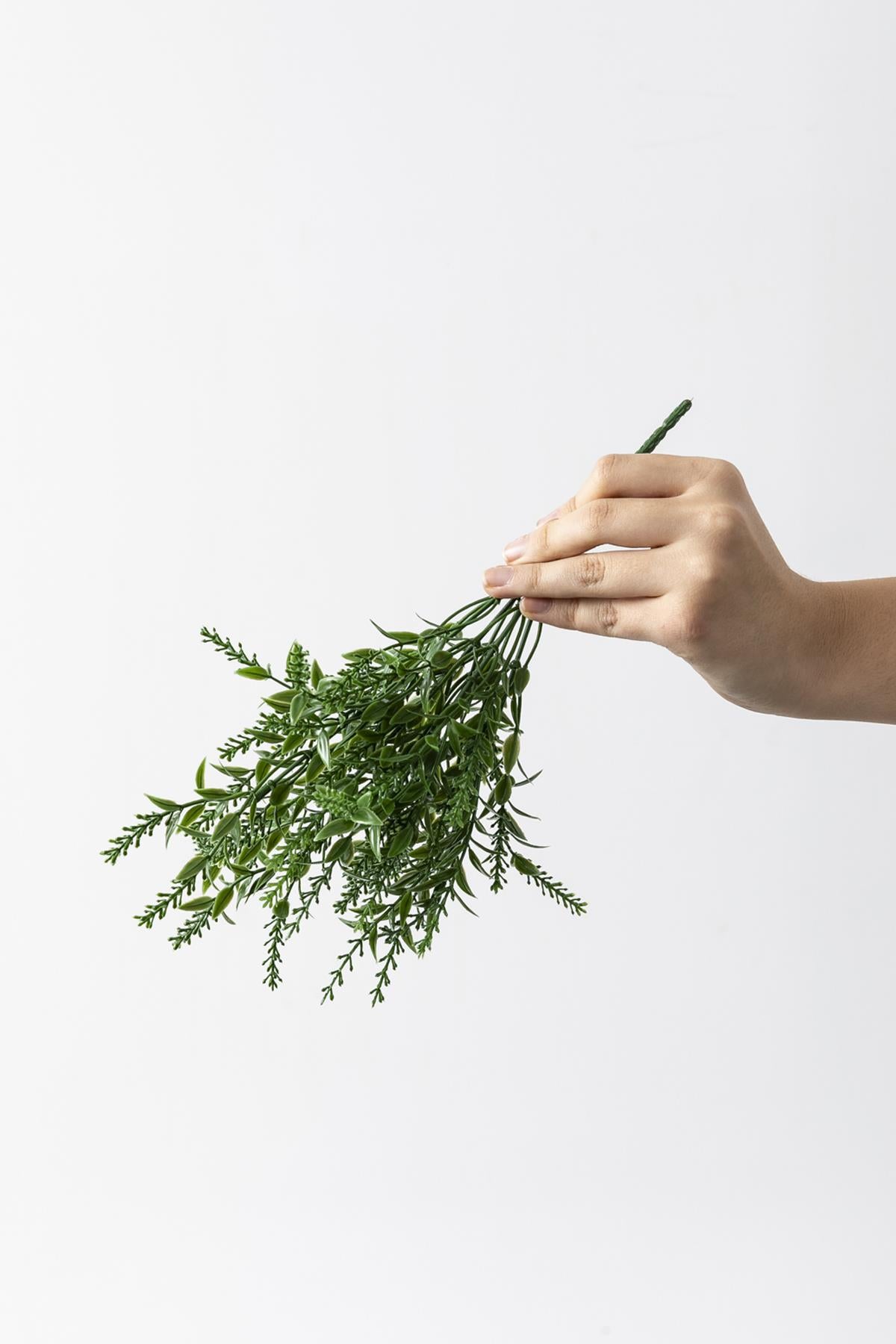 Yapay Ihlamur Demeti Yeşil 35 Cm 5 Dal(Uv)