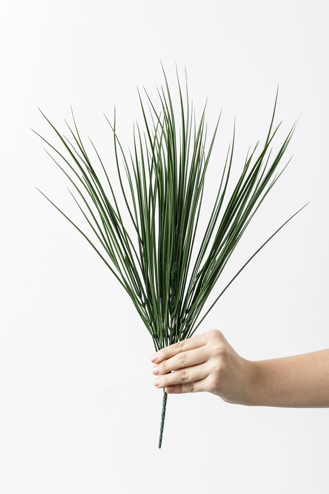 Yapay İnce Saz Demeti Koyu Yeşil 50 Cm 7 Dal(Uv)