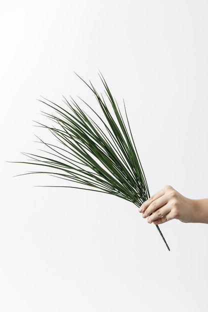 Yapay İnce Saz Demeti Koyu Yeşil 50 Cm 7 Dal(Uv)