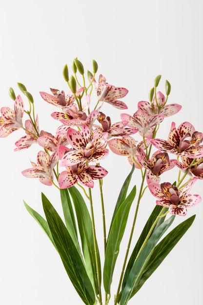 Yapay Islak Orkide Çiçeği Açık Pembe 5 Dal