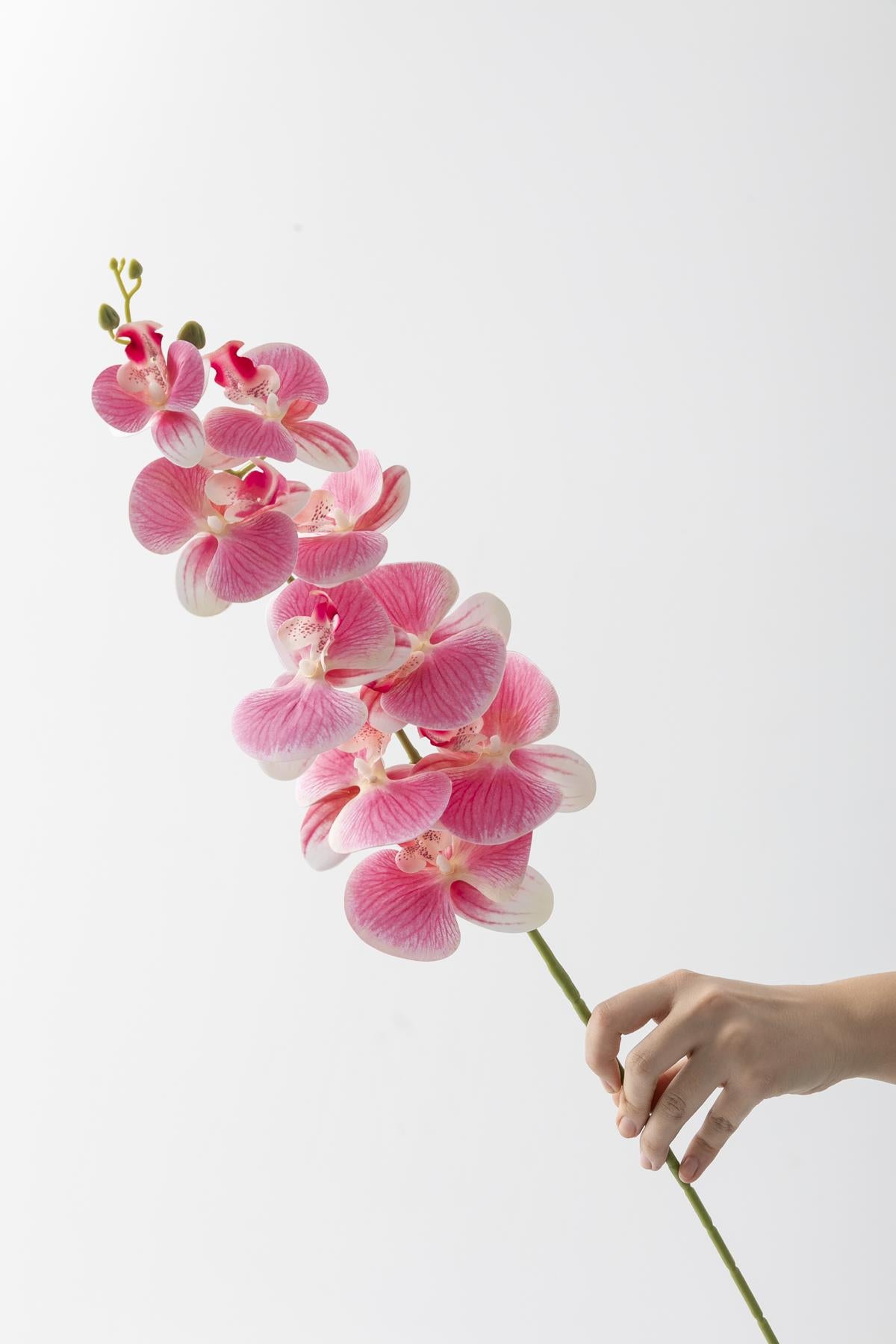 Yapay Islak Orkide Çiçeği Açık Pembe Tek Dal