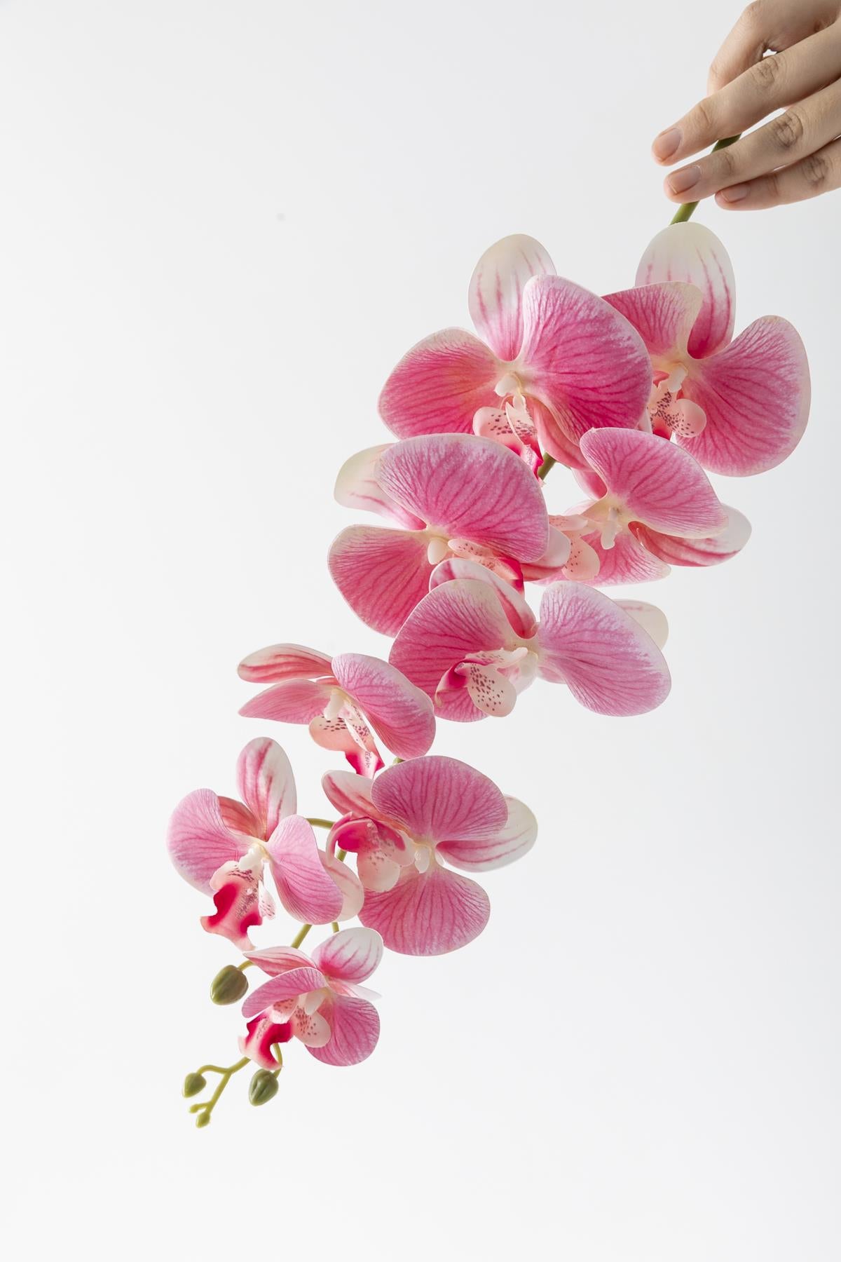 Yapay Islak Orkide Çiçeği Açık Pembe Tek Dal