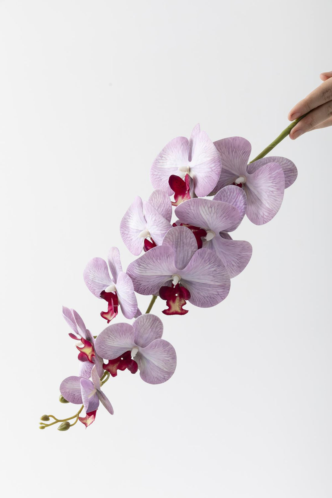 Yapay Islak Orkide Çiçeği Lila Tek Dal