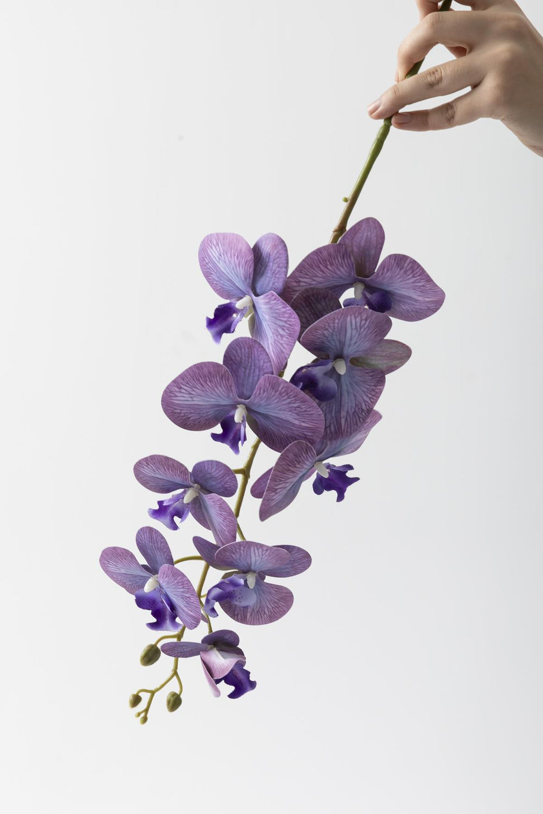 Yapay Islak Orkide Çiçeği Mor Tek Dal