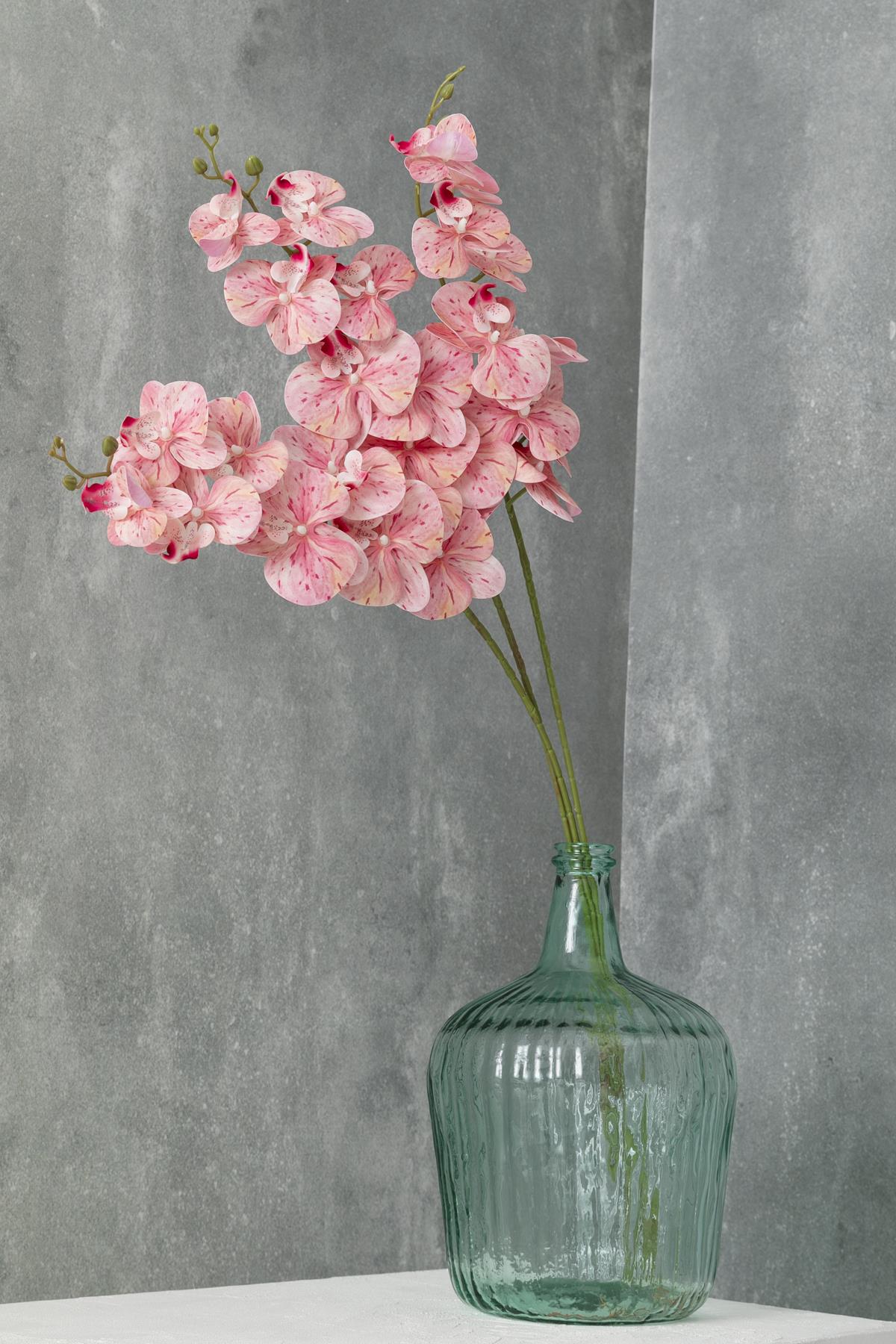 Yapay Islak Orkide Çiçeği Pudra Tek Dal