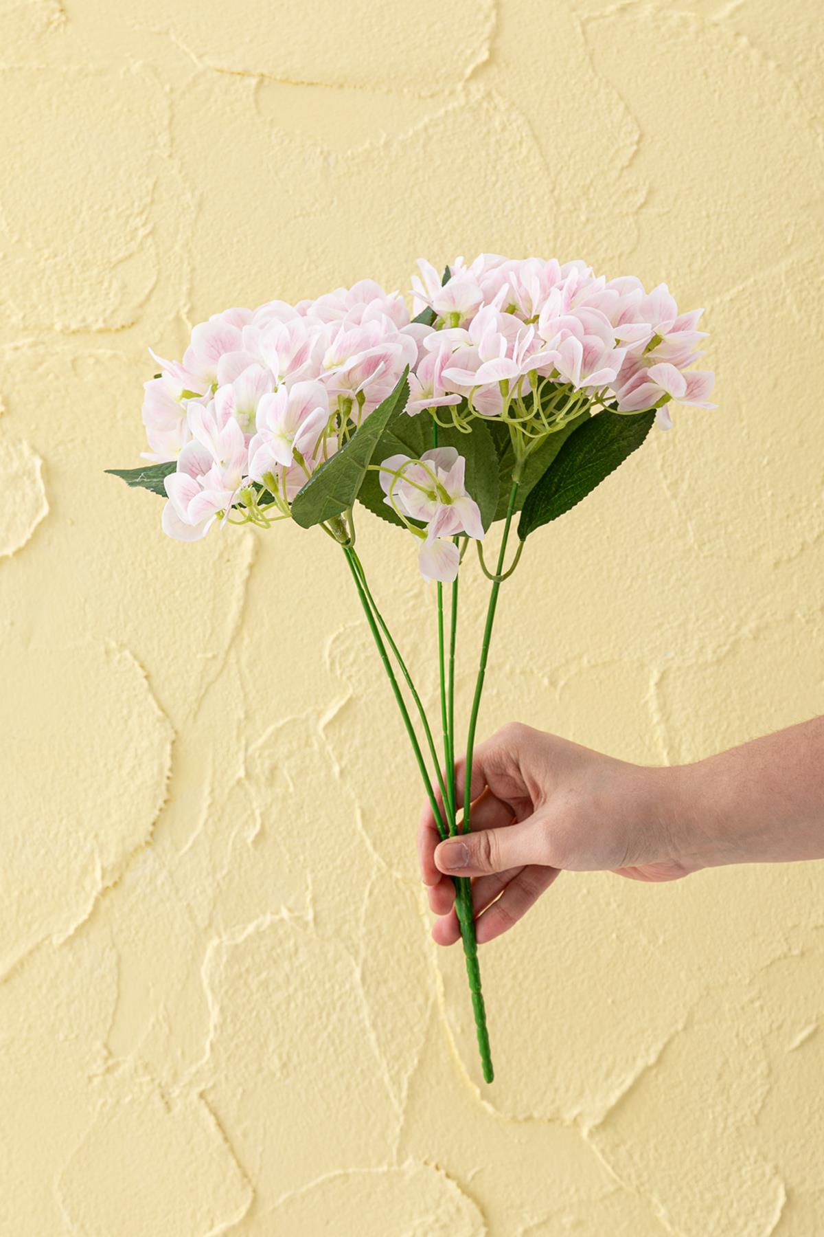 Yapay Islak Ortanca Çiçeği 45 cm 5 Dal