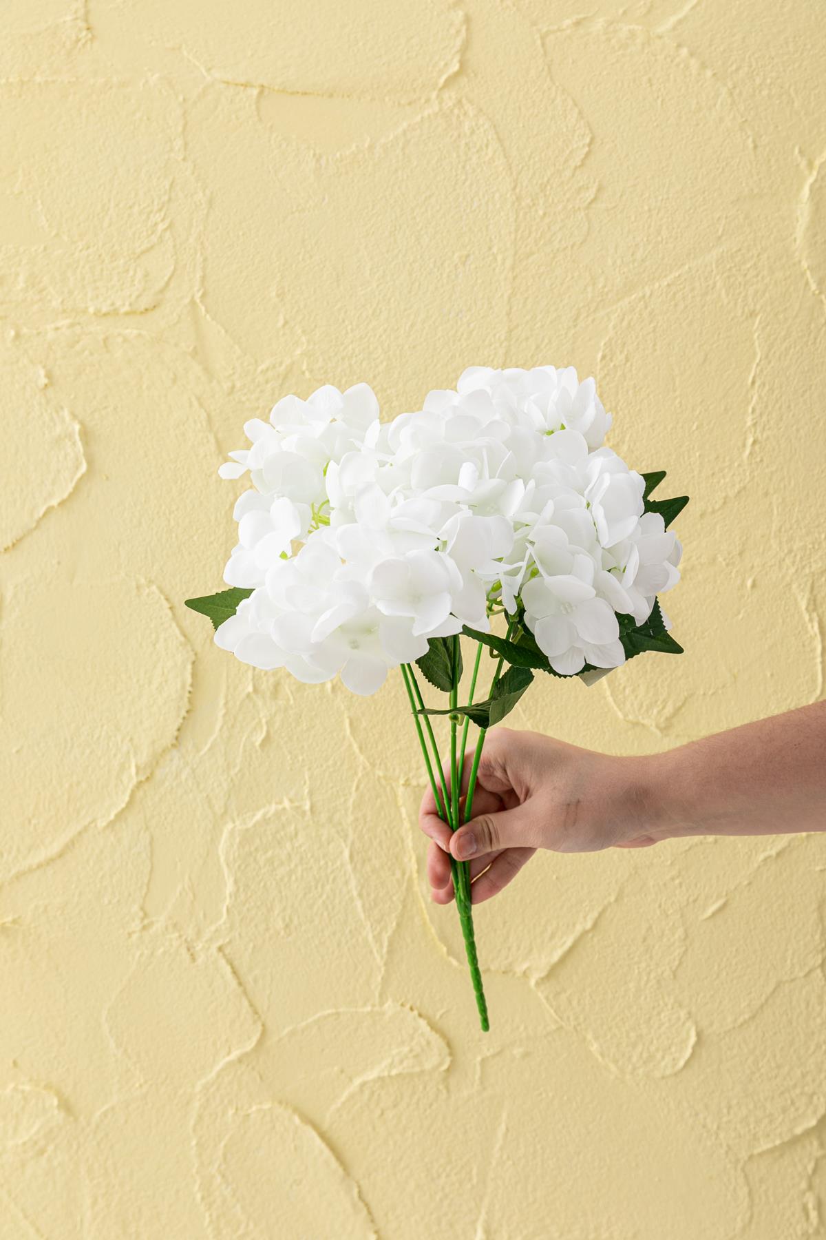 Yapay Islak Ortanca Çiçeği 45 cm 5 Dal