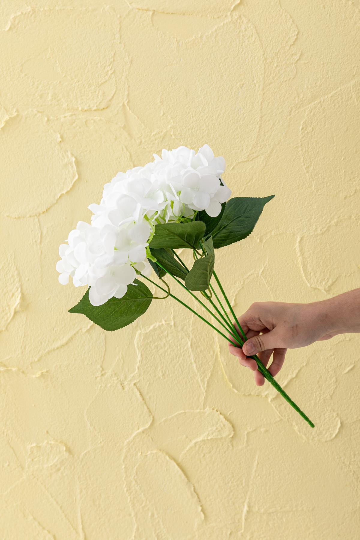 Yapay Islak Ortanca Çiçeği 45 cm 5 Dal