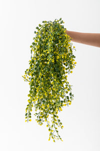Yapay Japon Şimşir Sarkan 80 Cm 5 Dal Yeşil  Sarı