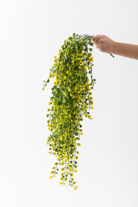 Yapay Japon Şimşir Sarkan 80 Cm 5 Dal Yeşil  Sarı