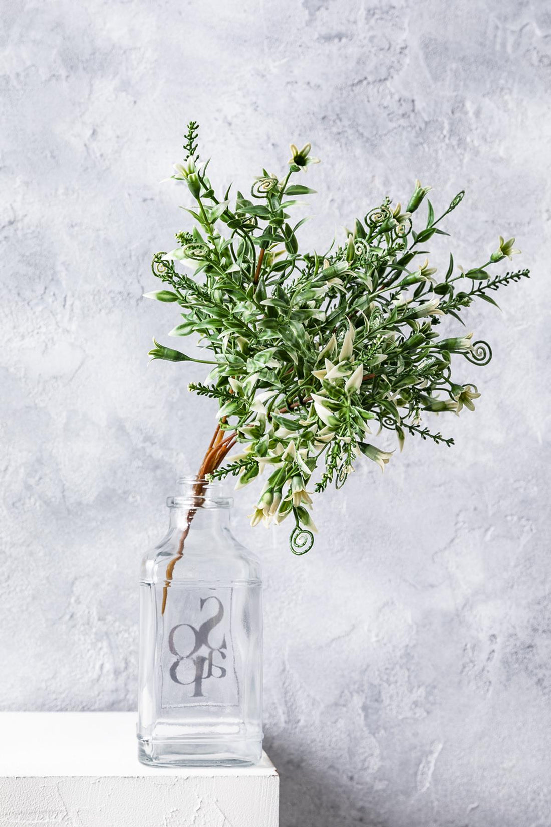 Yapay Kabak Çiçeği Demeti Yeşil Beyaz 30 Cm 5 Dal