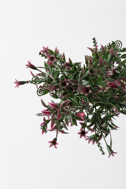 Yapay Kabak Çiçeği Demeti Yeşil Pembe 30 Cm 5 Dal