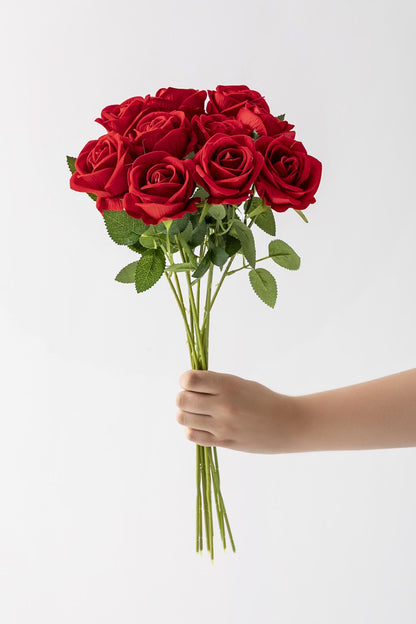 Yapay Kadife Gül Demeti 10&