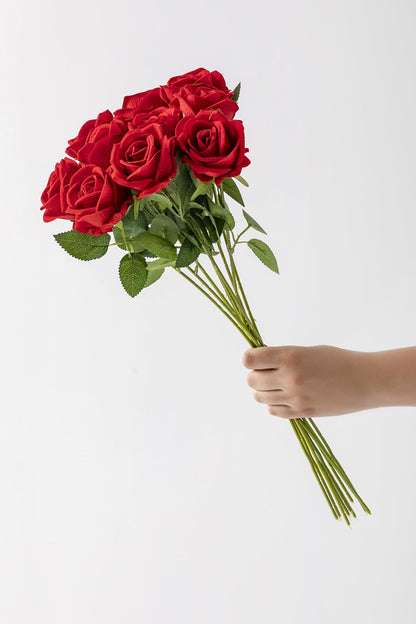 Yapay Kadife Gül Demeti 10&