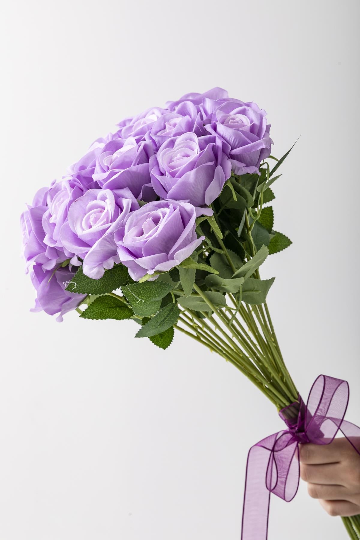 Yapay Kadife Gül Demeti 10&