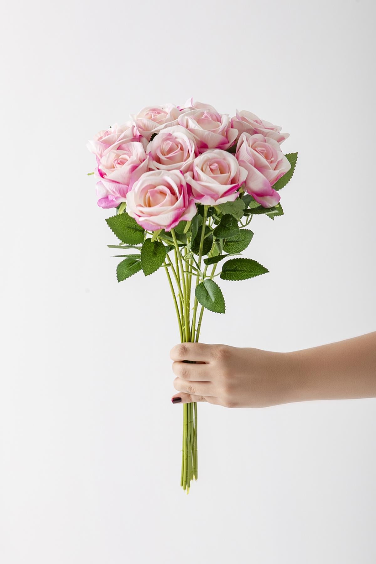 Yapay Kadife Gül Demeti 10'lu