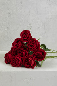 Yapay Kadife Gül Kırmızı 50 Cm