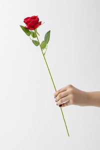 Yapay Kadife Gül Kırmızı 50 Cm