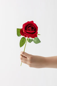 Yapay Kadife Gül Kırmızı 50 Cm