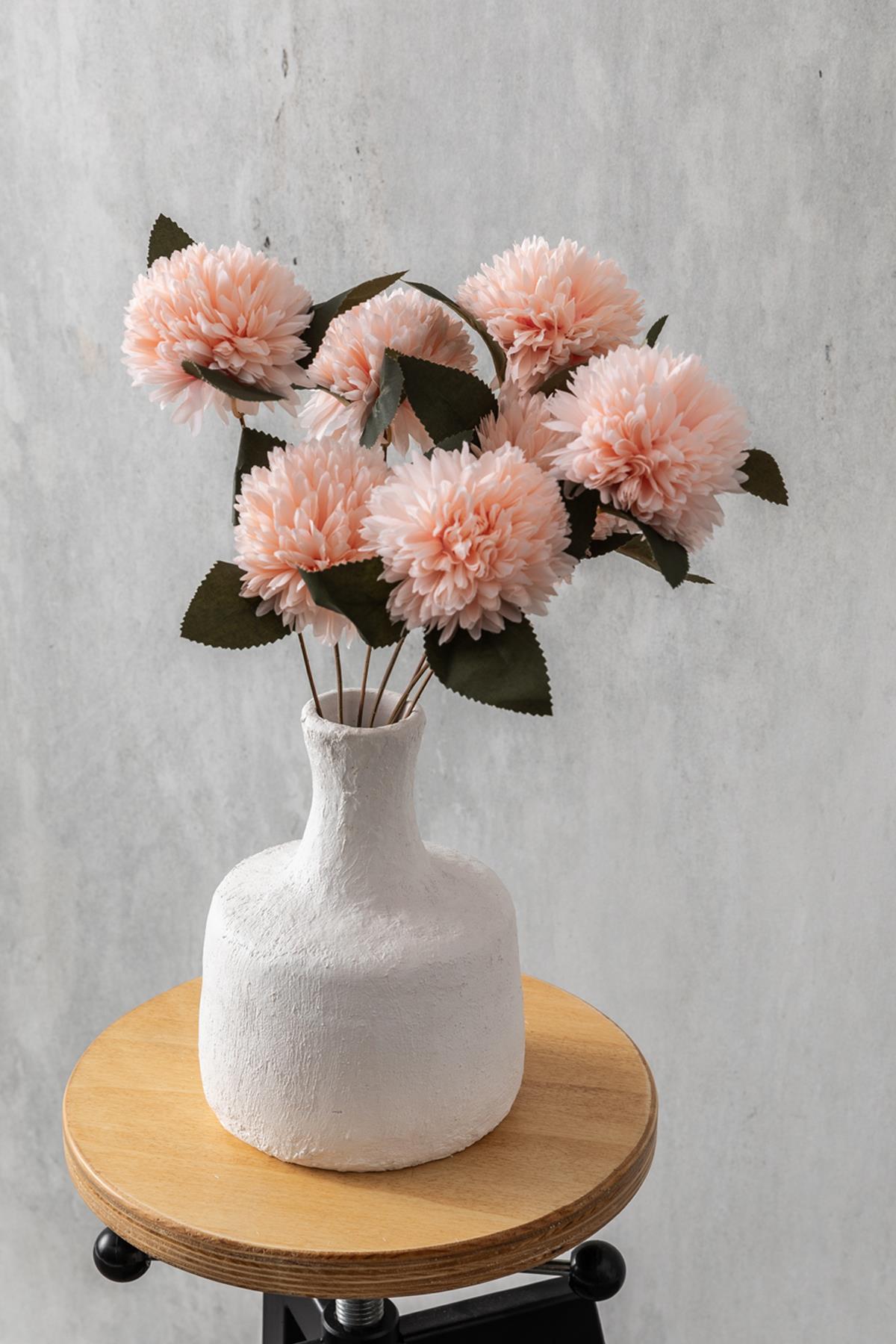 Yapay Kasımpatı Çiçeği Açık Somon 40 cm 7 Dal