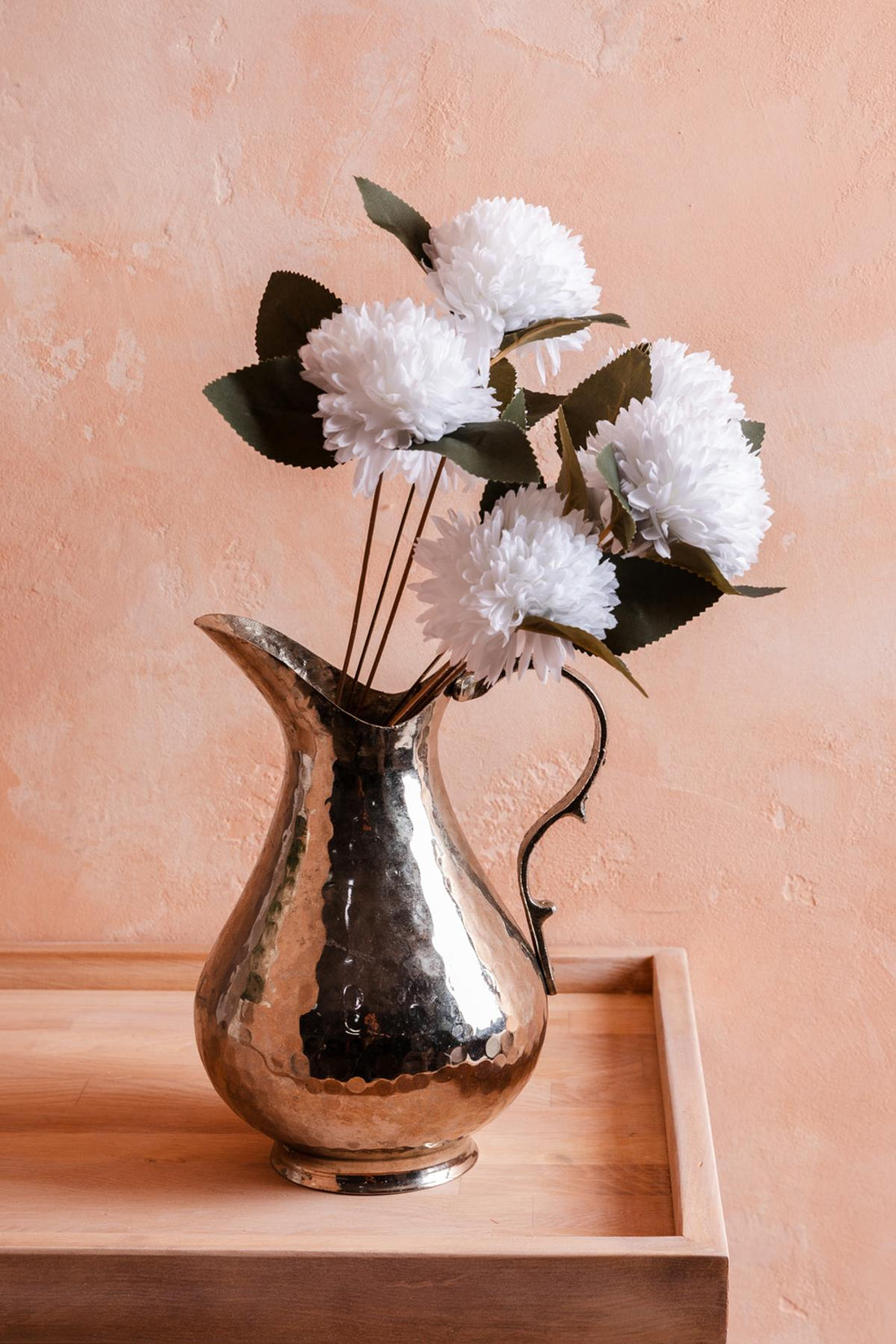 Yapay Kasımpatı Çiçeği Beyaz 40 Cm 5 Dal